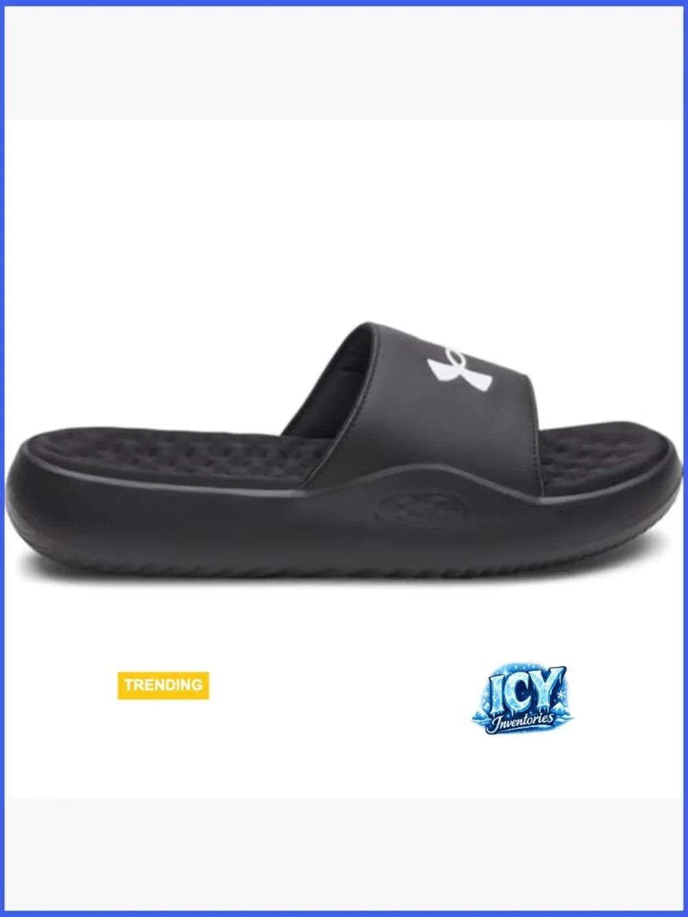Men's Fixed Band Slide Sandals with Memory Foam Footbed